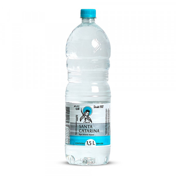 Agua Mineral 1,5LT Sem Gás Descartável-Santa Catarina (Fardo 06 Unid)