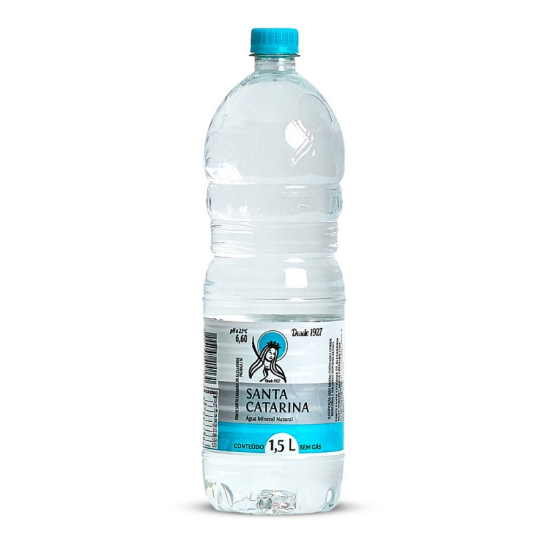 Agua Mineral 1,5LT Sem Gás Descartável-Santa Catarina (Fardo 06 Unid)