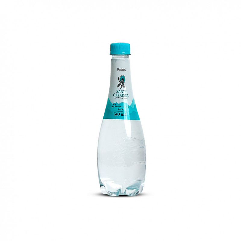 Agua Mineral 510ML Sem Gás Premium Descartável-Santa Catarina (Fardo 12 Unid)