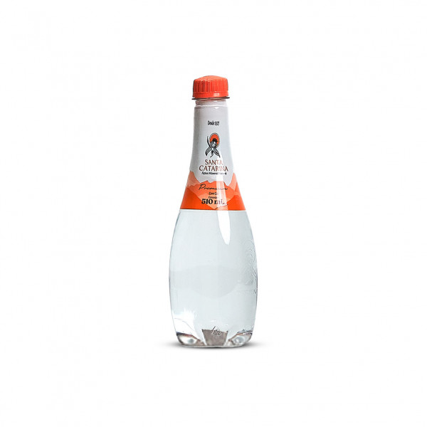Agua Mineral 510ML Com Gás Premium Descartável-Santa Catarina (Fardo 12 Unid)
