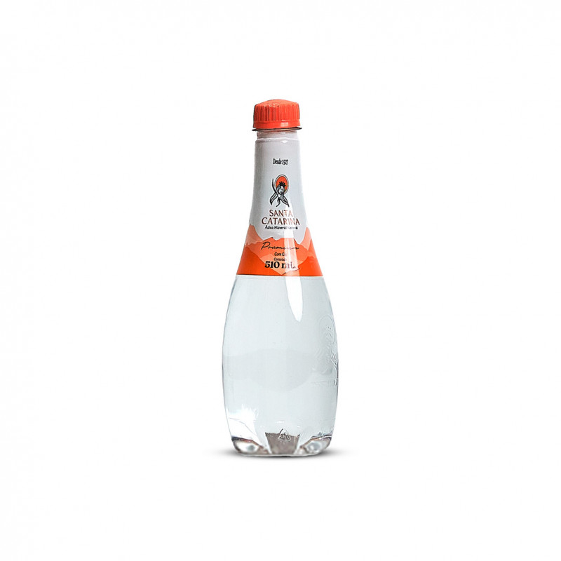 Agua Mineral 510ML Com Gás Premium Descartável-Santa Catarina (Fardo 12 Unid)