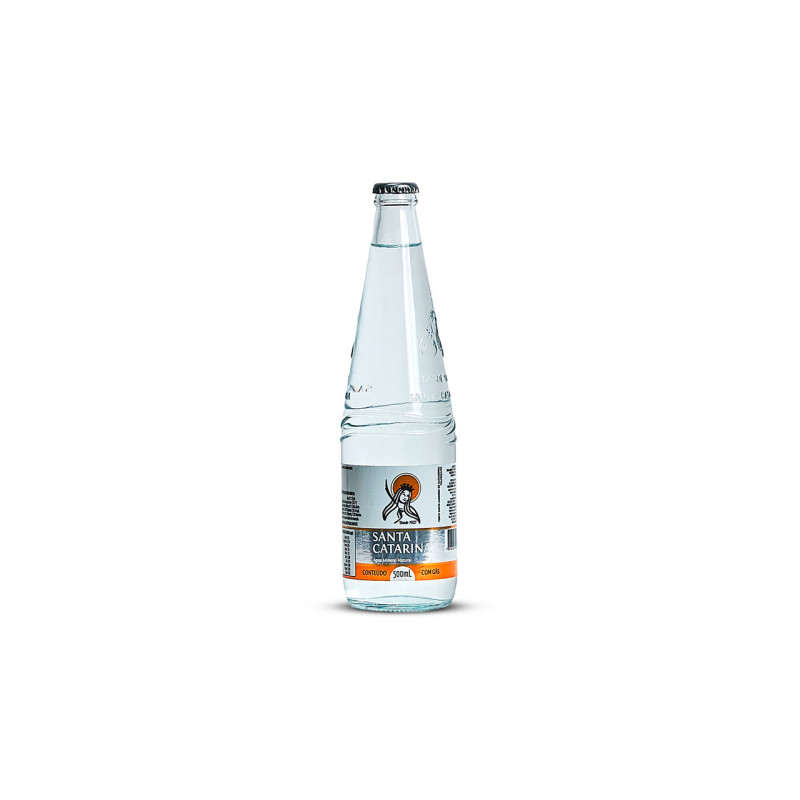 Agua Mineral 500ML Com Gás Vidro Retornável-Santa Catarina (Dúzia)