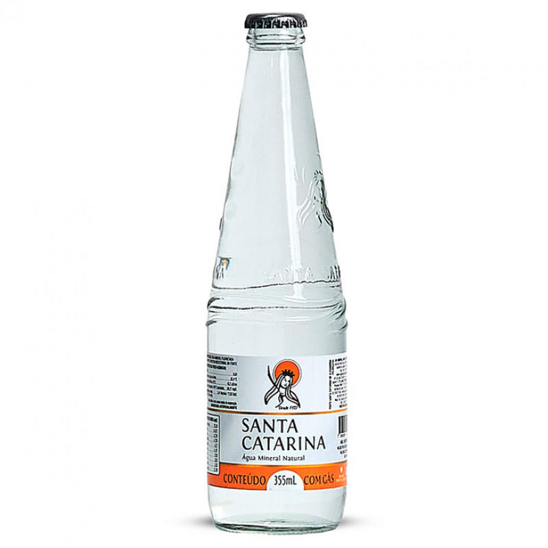 Agua Mineral 355ML Com Gás Vidro Retornável-Santa Catarina (Dúzia)