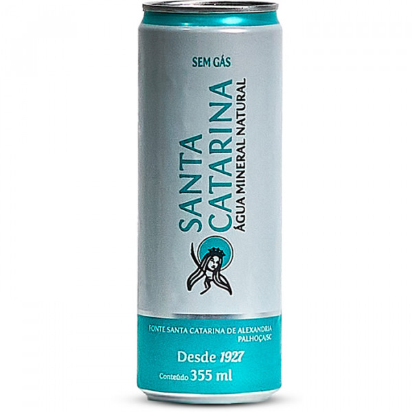 Agua Mineral 355ML Sem Gás Lata-Santa Catarina (Fardo 12 Unid)