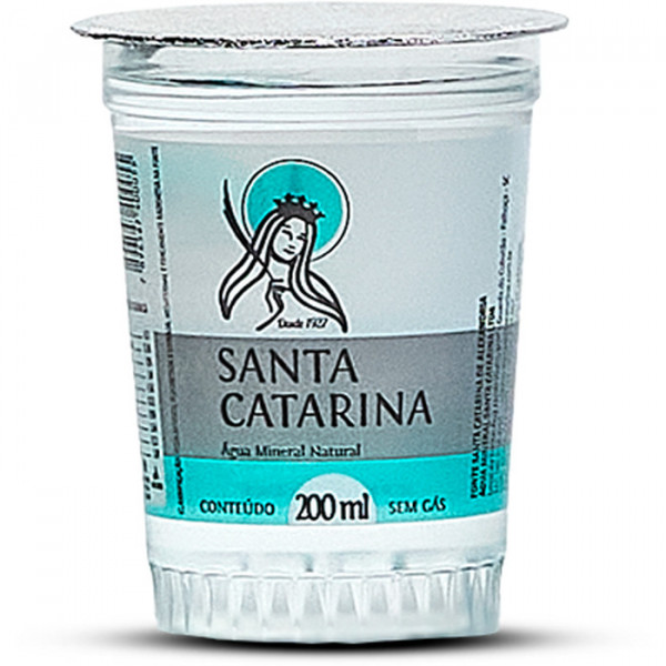 Agua Mineral 200ML Sem Gás Copo Descartável-Santa Catarina (Caixa 48 Unid)